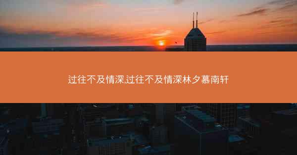 过往不及情深,过往不及情深林夕慕南轩