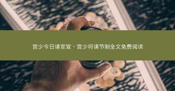 宫少今日请官宣、宫少将请节制全文免费阅读