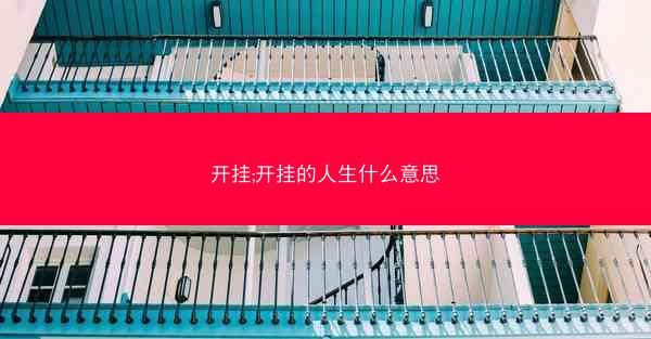 开挂;开挂的人生什么意思