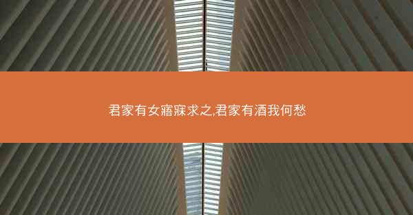 君家有女寤寐求之,君家有酒我何愁