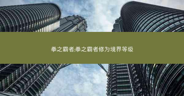 拳之霸者;拳之霸者修为境界等级