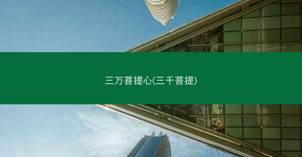 三万菩提心(三千菩提)